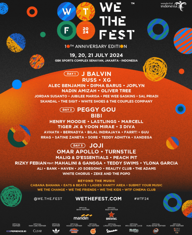 
					SELEBRASI WE THE FEST KE-10; LENGKAP DENGAN SAJIAN SPESIAL DARI PARA PENAMPIL